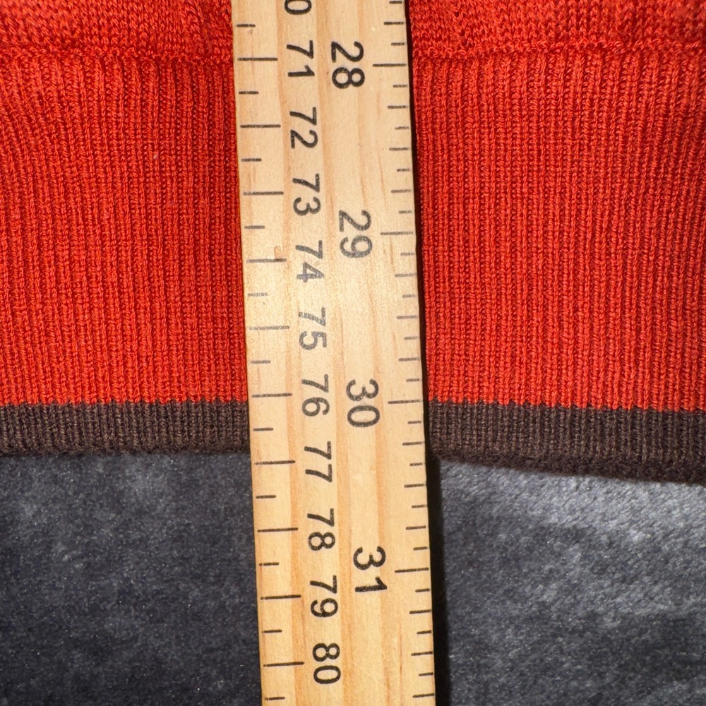 Mizuno WindLite Golf Sweater Mens XL Orange V-Neck Lined Performance Pullover - Picture 14 of 14